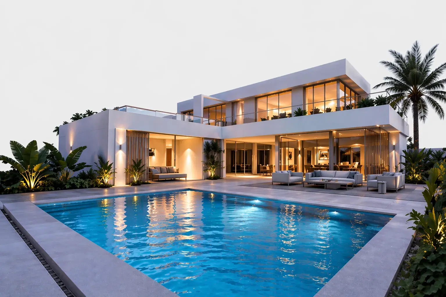 Premium pool with modern landscaping
